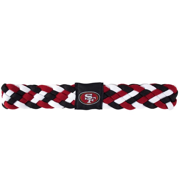 San Francisco 49ers - Braided Headbands - 12 For $24.00 - Wholesale San Francisco 49ers Product - 49ers Merchandise
