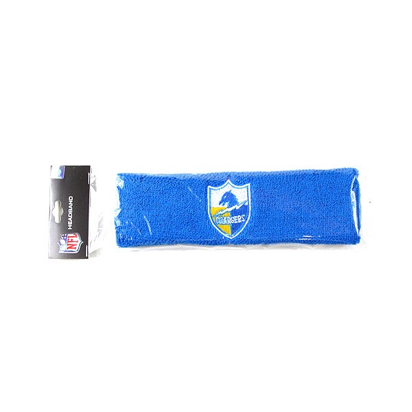 Chargers Merchandise - Terri Cloth Embroidered Headbands - 2 For $10.00 - Wholesale Los Angeles Chargers Products - Chargers Merchandise
