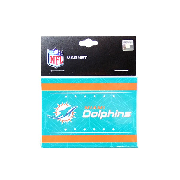 Miami Dolphins Wholesale - 3.5"x2.5" GEO Style Magnets - 12 For $18.00 - Wholesale Miami Dolphins Products - Dolphins Merchandise
