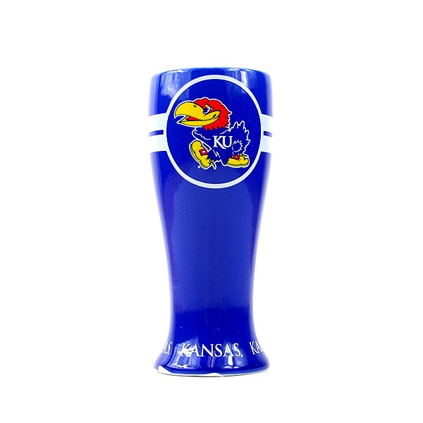 Kansas Jayhawks Merchandise - Ceramic Pilsner 2.5OZ Shotglass - 12 For $48.00 - Kansas Jayhawks