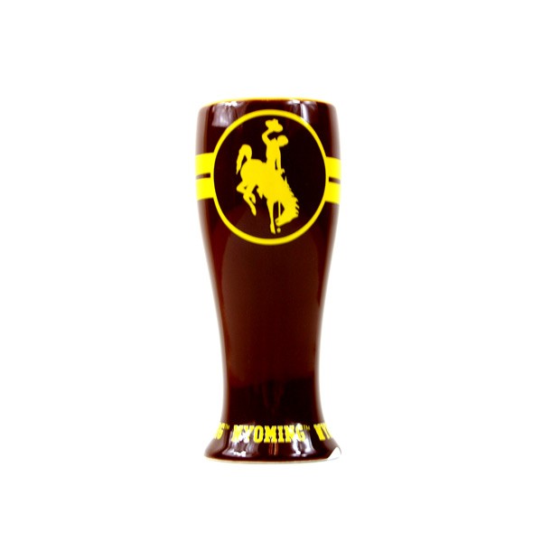 Wyoming Cowboys Merchandise - Ceramic Pilsner 2.5OZ Shotglass - 12 For $48.00 - Wyoming Cowboys