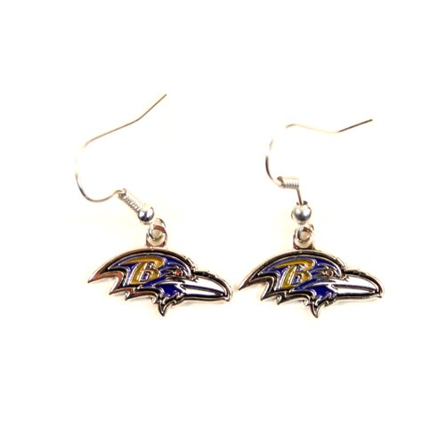 Baltimore Ravens Earrings - AMCO Series2 - Dangle Earrings - $3.00 Per Pair - Wholesale Baltimore Ravens Products - Baltimore Football