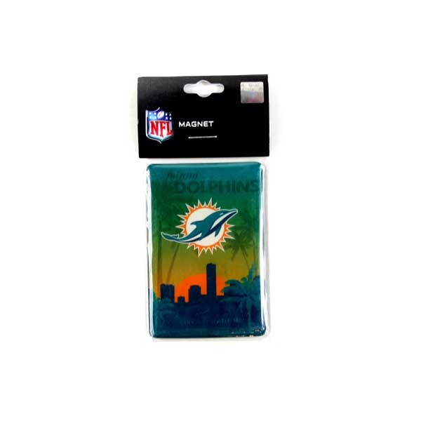 Miami Dolphins Football - 2"x3" Fridge Magnets - 12 For $18.00 - Wholesale Miami Dolphins Products - Dolphins Merchandise 2
