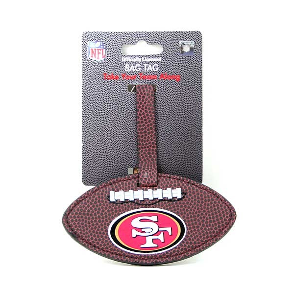 Wholesale 49ers Merchandise - Football Style Luggage Tags - 12 For $30.00 - Wholesale San Francisco 49ers Product - 49ers Merchandise