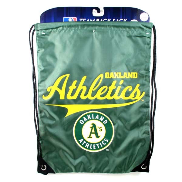Oakland Athletics Bags - Team Spirit Back Sacks - 2 For $10.00 - Wholesale Oakland Athletics Products - Athletics Merchandise
