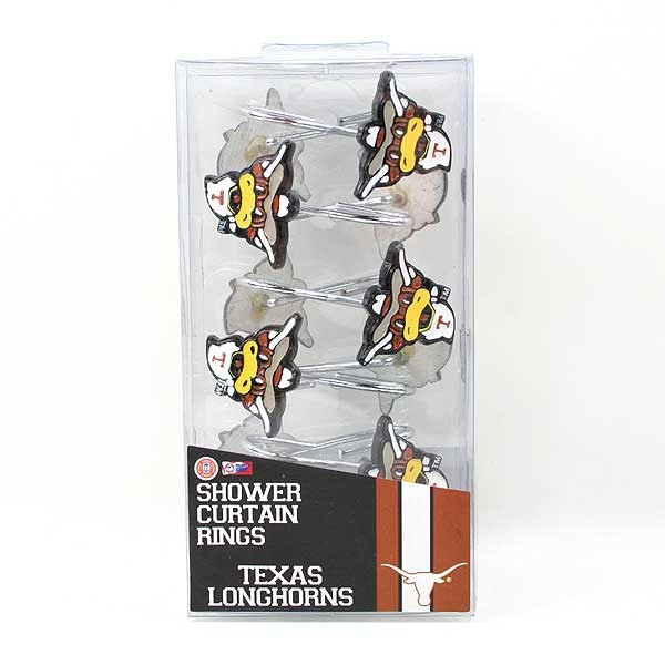 Texas Longhorns - Resin Shower Curtain Rings Sets - 12 Sets For $42.00 - Texas Longhorns