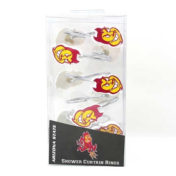 Wholesale Bathroom Supplies - Arizona State Shower Curtain Ring Set - 2 Sets For $10.00 - Arizona State
