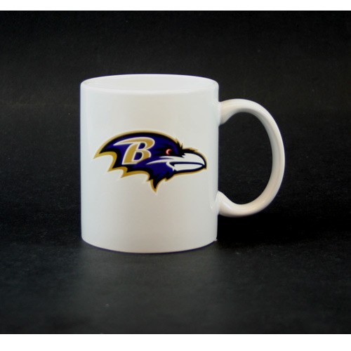 Baltimore Ravens Mugs - 11oz White Style Mug - 2 For $8.00 - Wholesale Baltimore Ravens Products - Baltimore Football 2