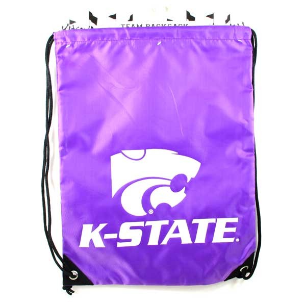 NCAA Bags - KState Team Spirit Back Sacks - 12 For $48.00 - Kansas State