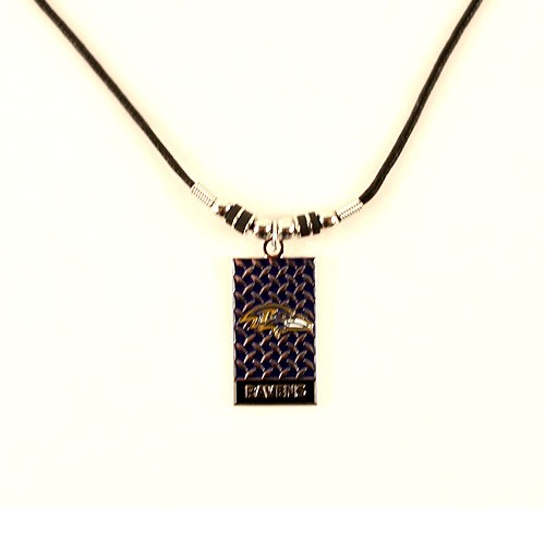 Baltimore Ravens Necklaces - Diamond Plate Style - 12 For $39.00 - Wholesale Baltimore Ravens Products - Baltimore Football