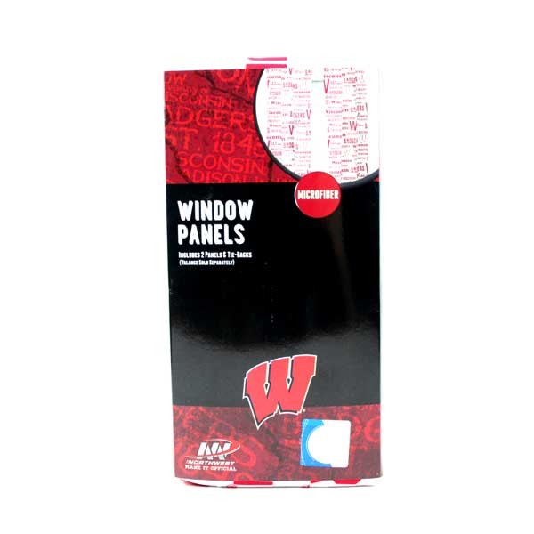 Wisconsin Badgers - 83"x62" Microfiber Window Panels - 2 For $10.00 - Wisconsin Badgers