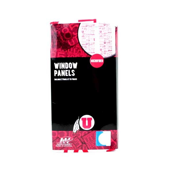 Utah Utes Merchandise - 82"x63" Microfiber Window Panels - 2 For $10.00 - Utah Utes