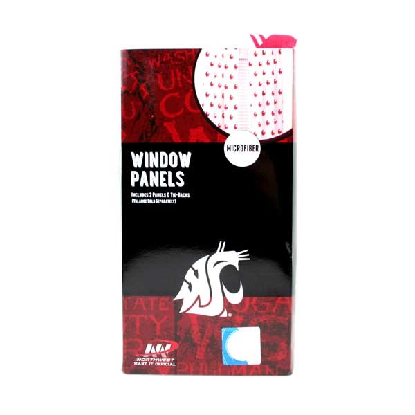 Washington State Cougars Merchandise - 82"x63" Microfiber Window Panels - 2 For $10.00 - Washington State