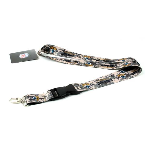 Jacksonville Jaguars Lanyards - Digi Camo Style - 12 For $30.00 - Wholesale Jacksonville Jaguars Product - Jaguars Merchandise 2