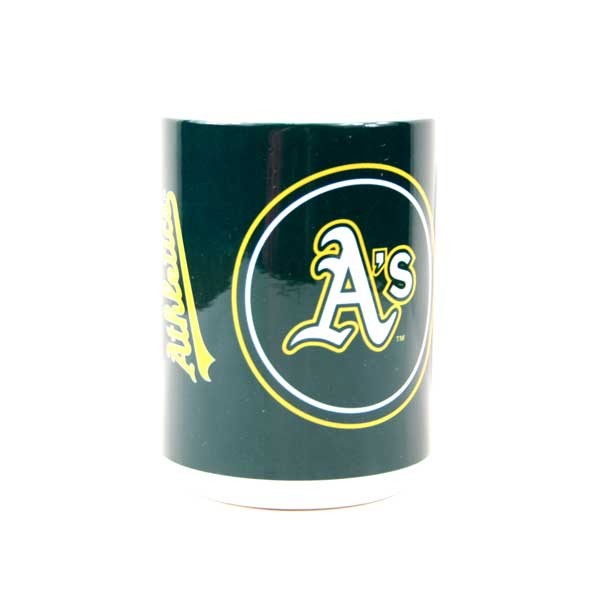 Oakland Athletics - Blowout - 15OZ Warm-Up Mugs - White Handle - 12 For $30.00 - Wholesale Oakland Athletics Products - Athletics Merchandise