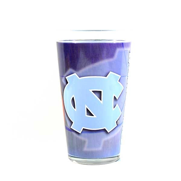 UNC Tarheels Glassware - 16OZ Glass Shadow Style Pints - 2 For $10.00 - North Carolina