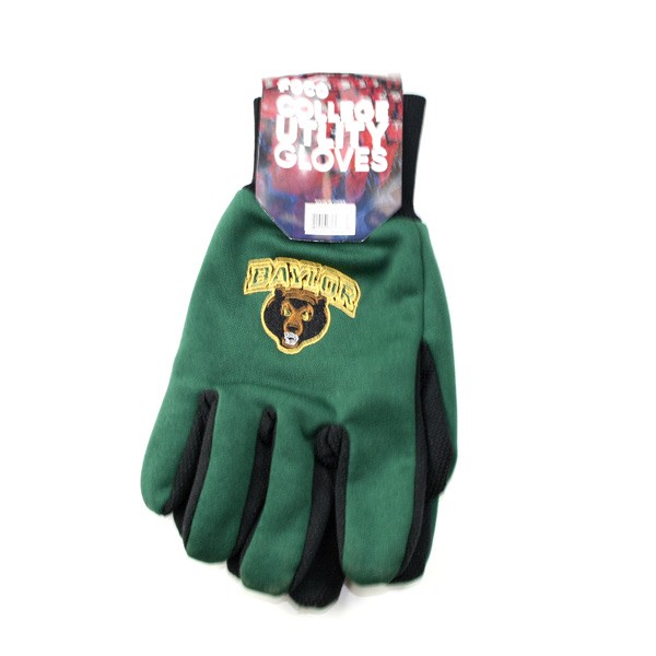 Baylor Bears Gloves - Grip Style - 12 Pair For $36.00 - Baylor Bears