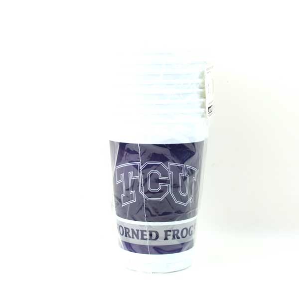 TCU Merchandise - 8Count 20OZ Plastic Cup Sets - 12 Sets For $12.00 - TCU