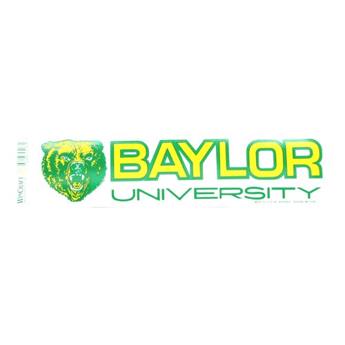 Baylor Bumper Stickers - 3"x12" Win Style - 12 For $12.00 - Baylor Bears