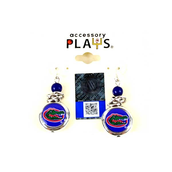 Florida Merchandise - Gators #0458 Single Bead Dangle Earrings - 2 Pair For $10.00 - Florida Gators