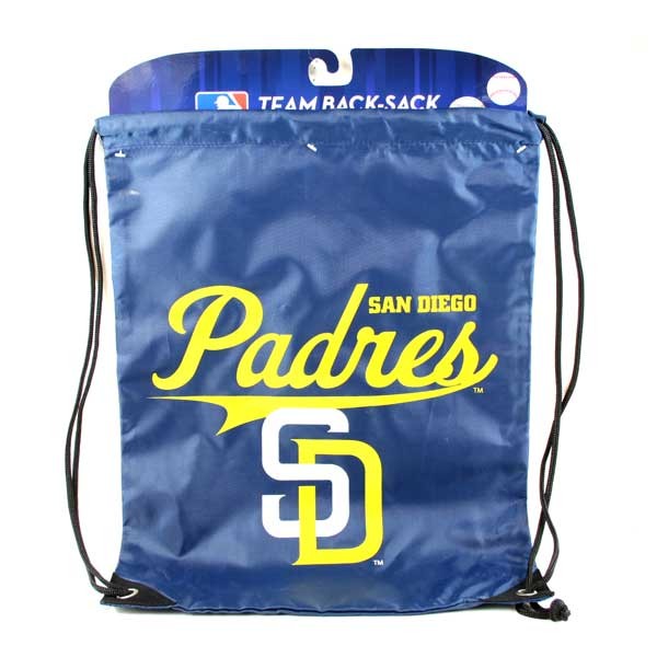 San Diego Padres Merchandise - Team Spirit Cinch Sacks - Blowout - 12 For $30.00 - Wholesale San Diego Padres Products - Padres Merchandise