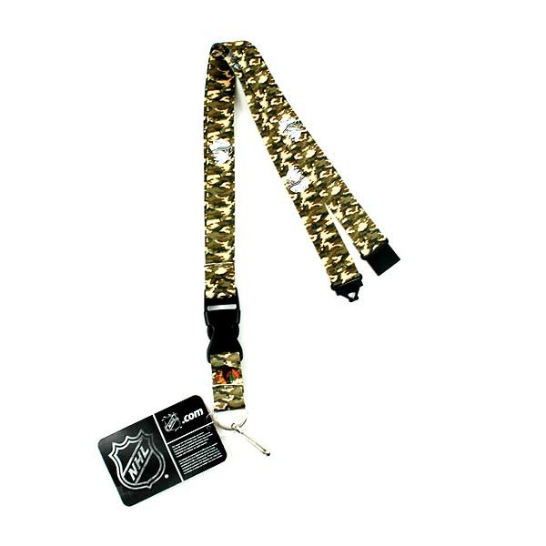 Chicago Blackhawks Hockey - Army Green Camo Lanyards - 12 For $30.00 - Chicago Blackhawks