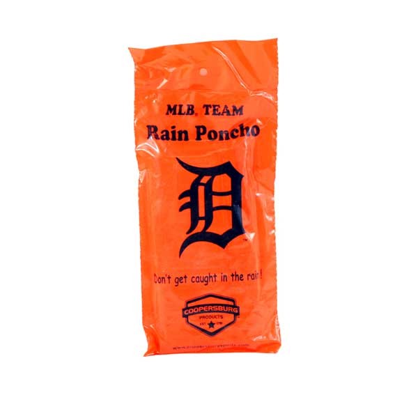 Detroit Tigers Ponchos - Disposable - 24 For $24.00 - Wholesale Detroit Tigers Products - Tigers Merchandise