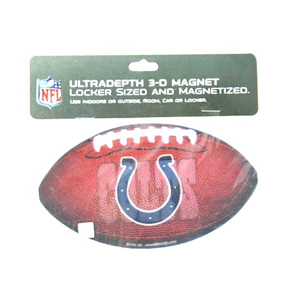 Indianapolis Colts Magnets - 3D Hologram 6" Football Magnet - 2 For $5.00 - Wholesale Indianapolis Colts Products - Colts Merchandise