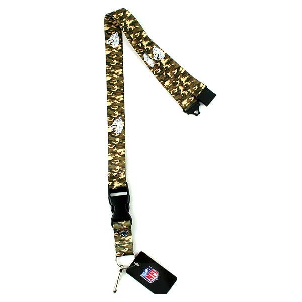 Jacksonville Jaguars Lanyards - Army Green Camo Lanyards - $3.00 Each - Wholesale Jacksonville Jaguars Product - Jaguars Merchandise