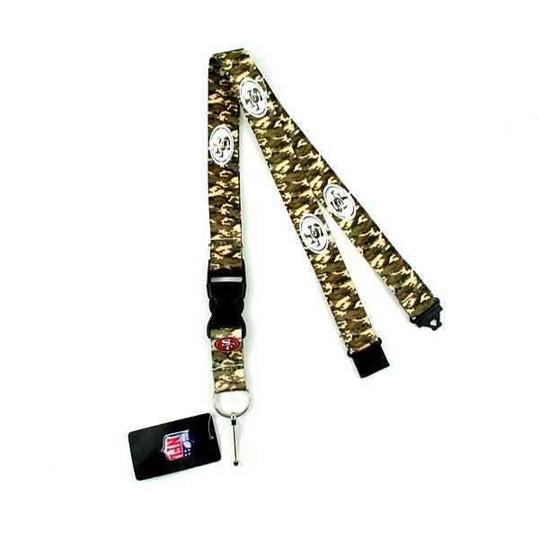 San Francisco 49ers Lanyards - Army Camo - $3.00 Each - Wholesale San Francisco 49ers Product - 49ers Merchandise 2