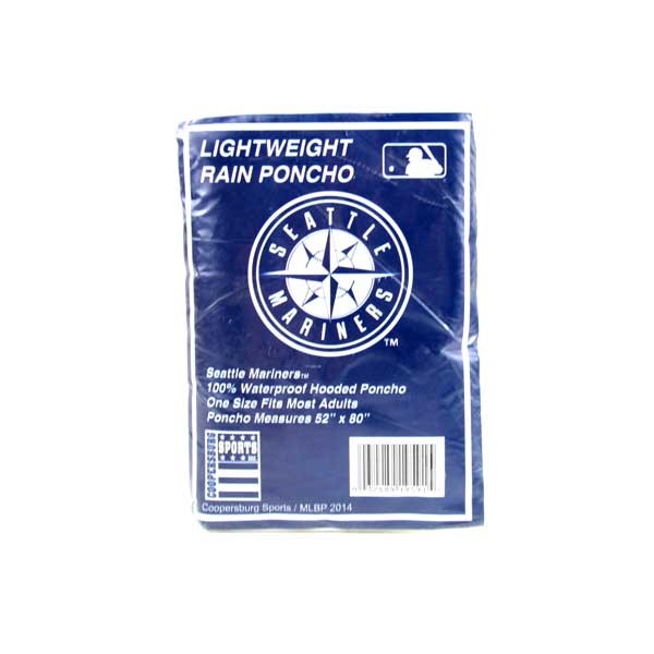 Seattle Mariners Ponchos - Disposable - 24 For $24.00 - Wholesale Seattle Mariners Products - Mariners Merchandise