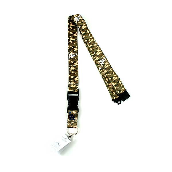Los Angeles Dodgers Baseball - Green Army Camo Lanyards - 12 For $30.00 - Wholesale Los Angeles Dodgers Products - Dodgers Merchandise