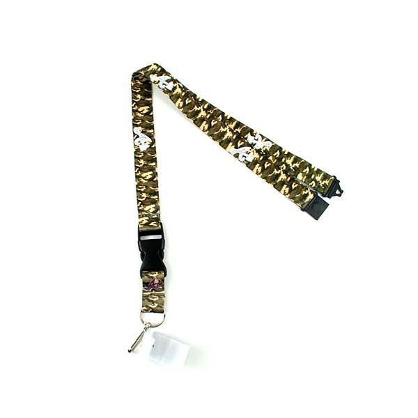 Atlanta Braves Lanyards - Army Camo Style - 12 For $24.00 - Wholesale Atlanta Braves Product - Braves Merchandise