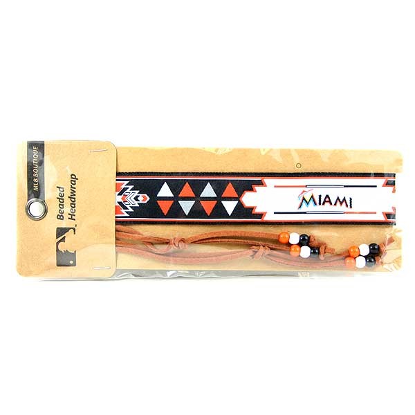 Miami Marlins Baseball - Beaded Headwraps - 12 For $12.00 - Wholesale Miami Marlins Products - Marlins Merchandise