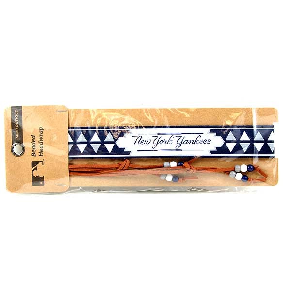 New York Yankees Baseball - Beaded Headwraps - 12 For $24.00 - Wholesale New York Yankees Products - Yankees Merchandise