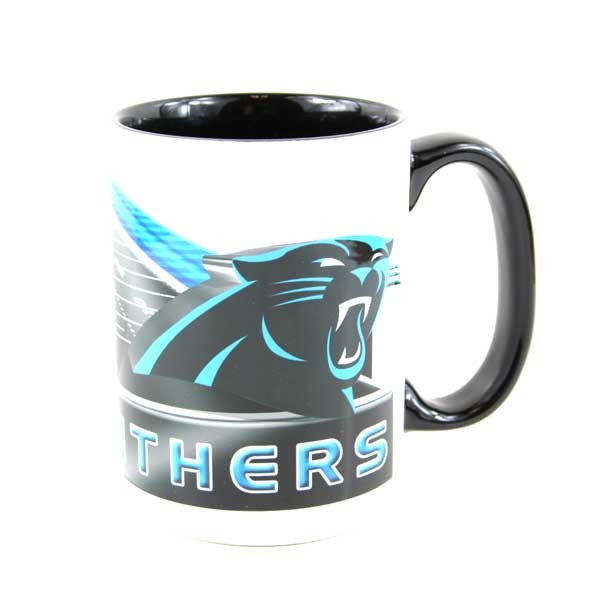 Carolina Panthers Coffee Mugs - 15OZ Grid Accent - 12 For $54.00 - Wholesale Carolina Panthers Products - Carolina Football 2