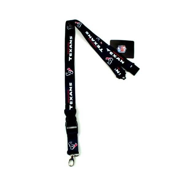 Houston Texans Lanyards - 2Side Team Color - Lobster Claw - 12 For $30.00 - Wholesale Houston Texans Products - Texans Merchandise