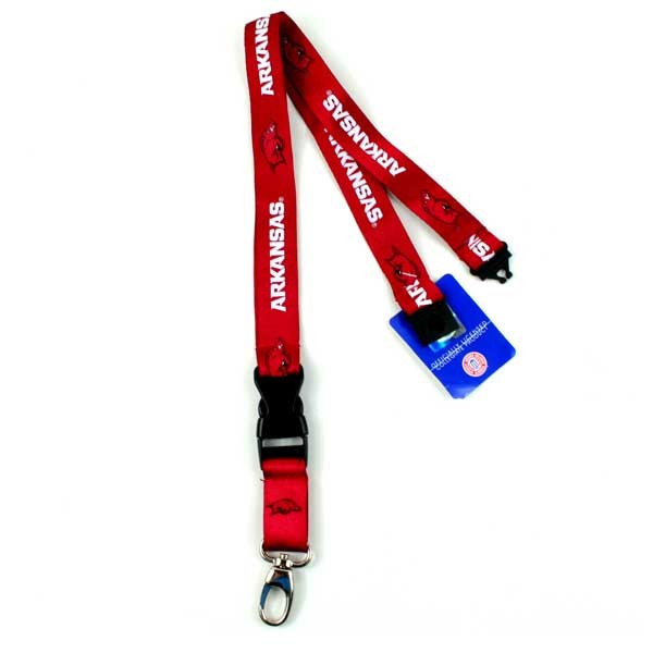 Arkansas Razorbacks Merchandise - 2Side TC Lobster Claw Lanyards - 12 For $30.00 - Arkansas Razorbacks