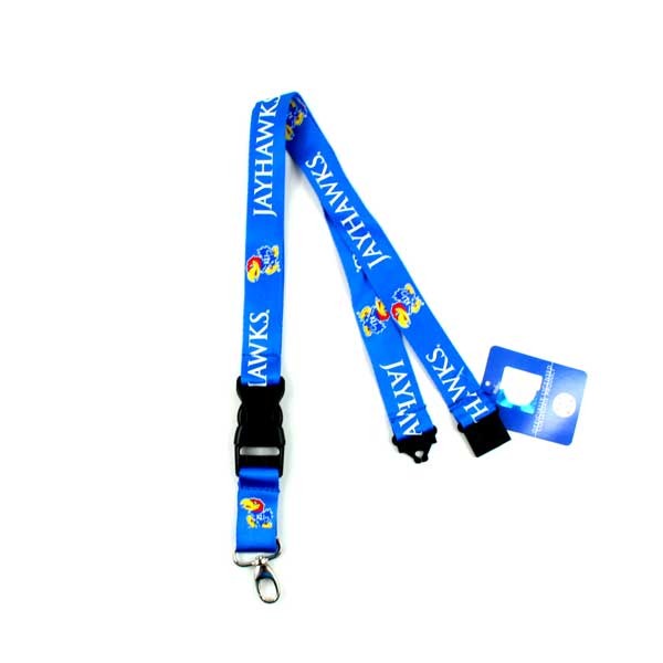 Kansas Jayhawks Lanyards - 2Side TC Lobster Claw - $3.00 Each - Kansas Jayhawks