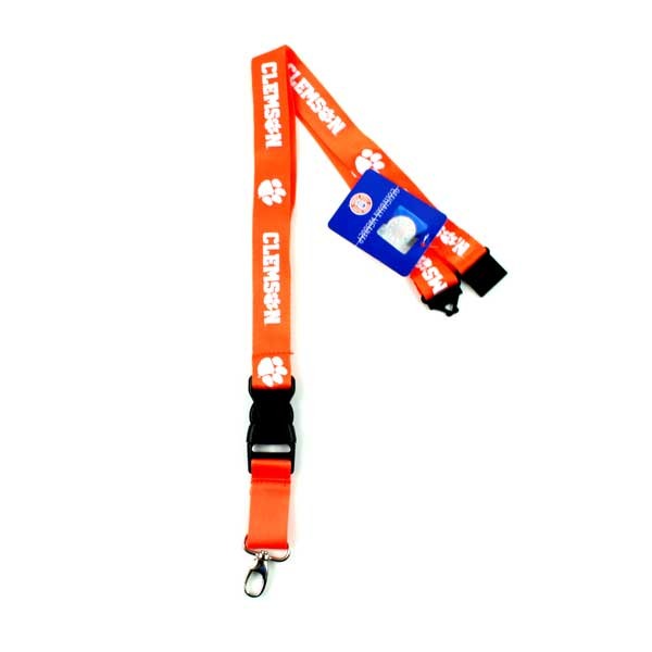 Clemson Lanyards - Orange 2Side TC Lobster Claw - $3.00 Each - Clemson Tigers
