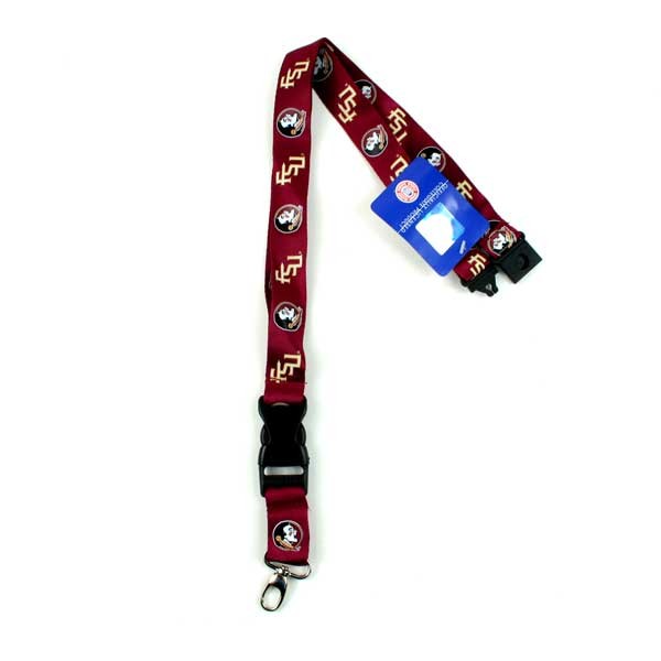 Florida State Seminoles Lanyards - TC 2Side Lobster Claw - 12 For $30.00 - Florida State