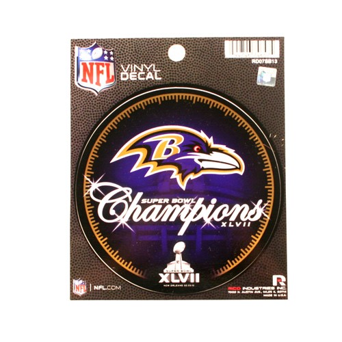 Blowout - Baltimore Ravens Decals - SUPERBOWL Style Round Decals - 12 For $12.00 - Wholesale Baltimore Ravens Products - Baltimore Football