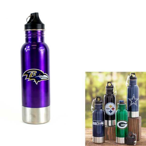 Baltimore Ravens Bottle Chillers - Stainless Steel - 2 For $15.00 - Wholesale Baltimore Ravens Products - Baltimore Football
