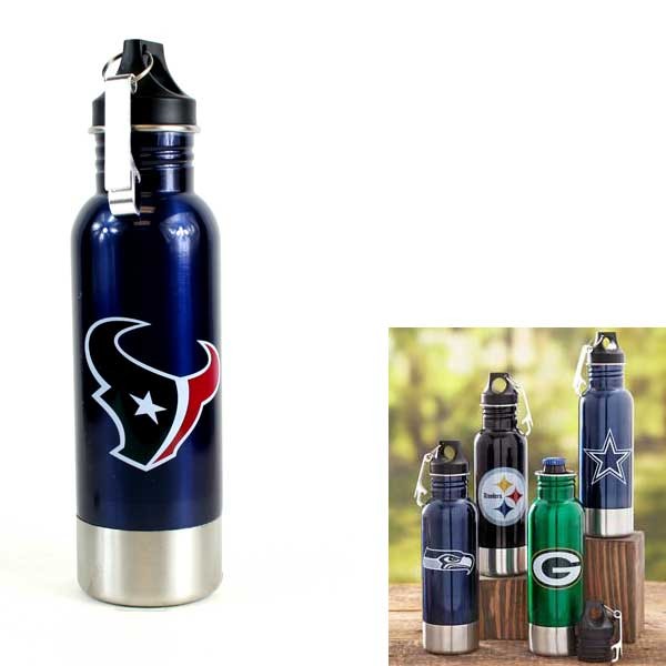 Houston Texans Bottle Chillers - Stainless Steel - 2 For $15.00 - Wholesale Houston Texans Products - Texans Merchandise