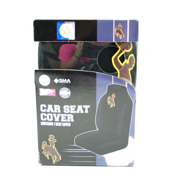 Wyoming Cowboys Merchandise - Embroidered Logo Car Seat Covers - 2 For $20.00 - Wyoming Cowboys