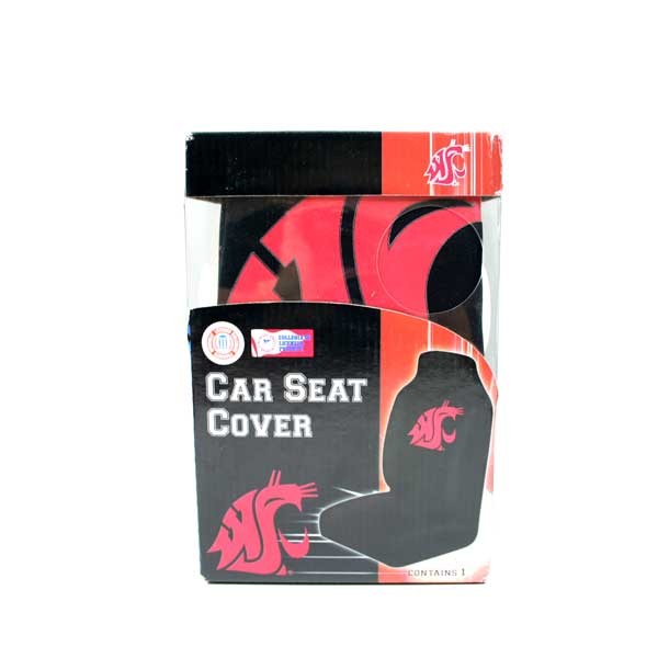 Washington State Cougars Merchandise - Polyester Embroidered Logo Car Seat Covers - 2 For $20.00 - Washington State