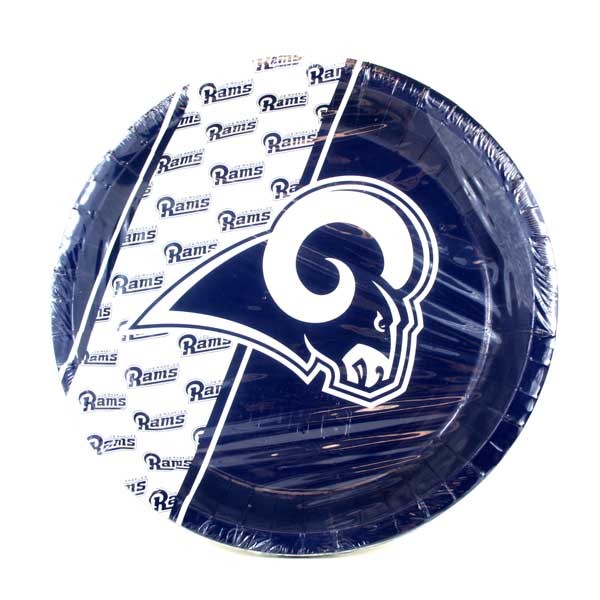 Los Angeles Rams - 8Count Disposable Plate Set - 12 Sets For $12.00 - Wholesale Los Angeles Rams Products - Rams Merchandise 2