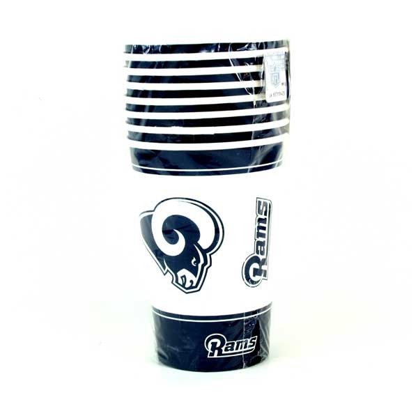 Los Angeles Football - Rams 8CT Disposable Cup Set - 12 Sets For $12.00 - Wholesale Los Angeles Rams Products - Rams Merchandise 2