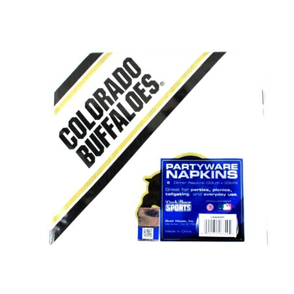 Wholesale Napkins - Colorado Buffaloes 8CT Napkin Set - 12 Sets For $12.00 - Colorado Buffaloes