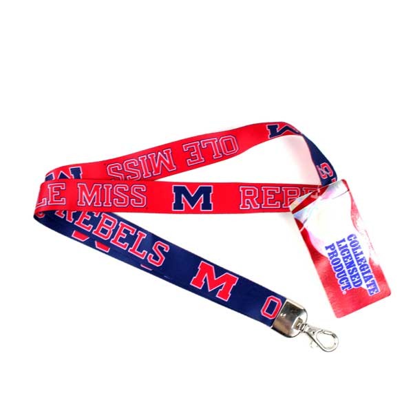 Wholesale Ole Miss Merchandise - S2 - 2Tone Lob Lanyards - 12 For $24.00 - Mississippi Rebels (Ole Miss)